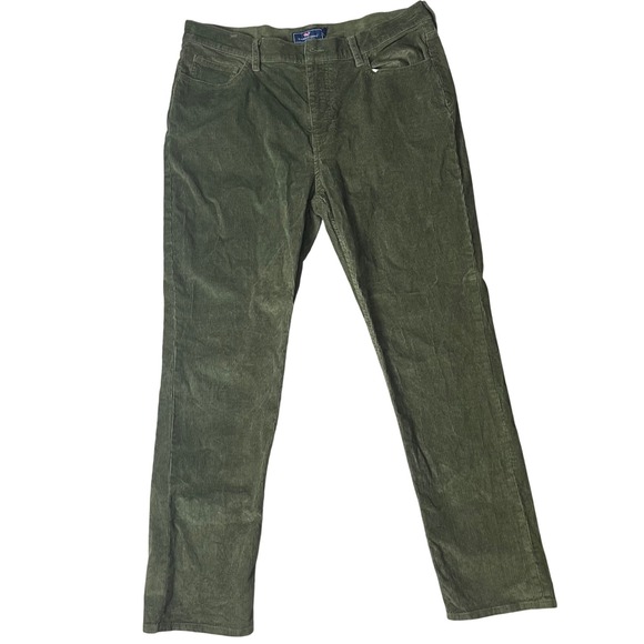 Vineyard Vines Other - Vineyard Vines Corduroy Pants Mens 36x30 Olive Green 5-Pocket Straight Leg